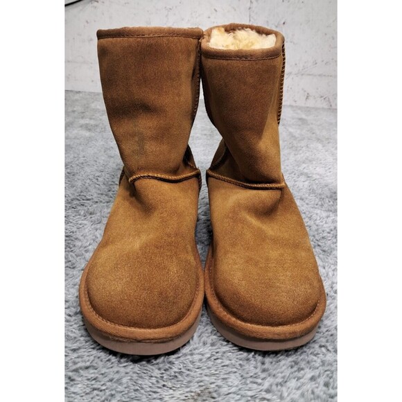 Ugg Boots Womens Sz 8 Koolaburra Brown Suede Shearling Classic Tall F16019E - Picture 4 of 11